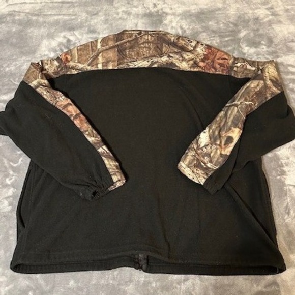 Mossy Oak Break Up Infinity Camo Fleece Jacket Full Zip Men's 2XL Long Sleeve - Picture 3 of 8